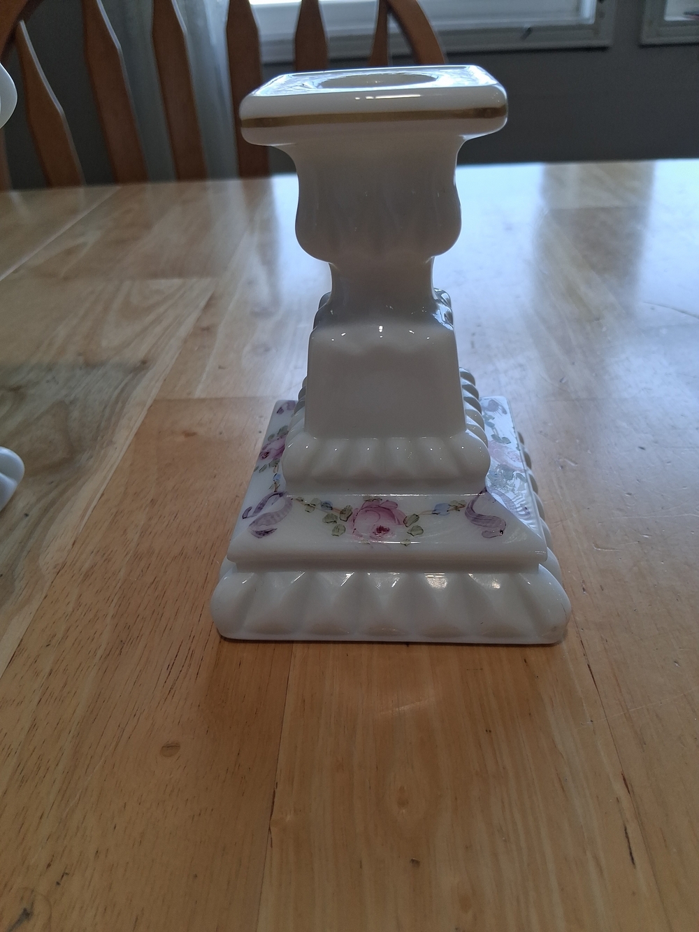 Westmoreland Milk Glass Bridal Bowl with Matching Candlesticks - White - Picture 4 of 11